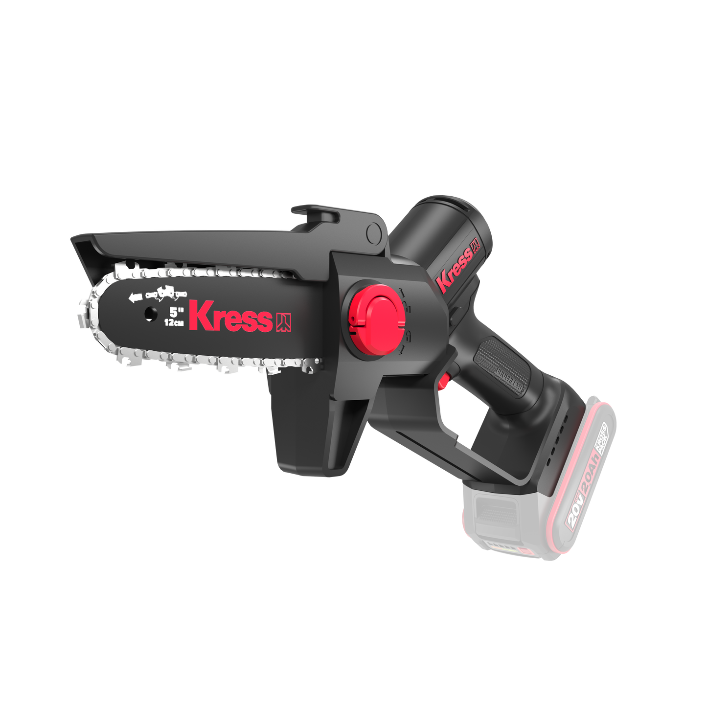 Kress 20 V 12 cm bürstenlose Einhand-Kettensäge
