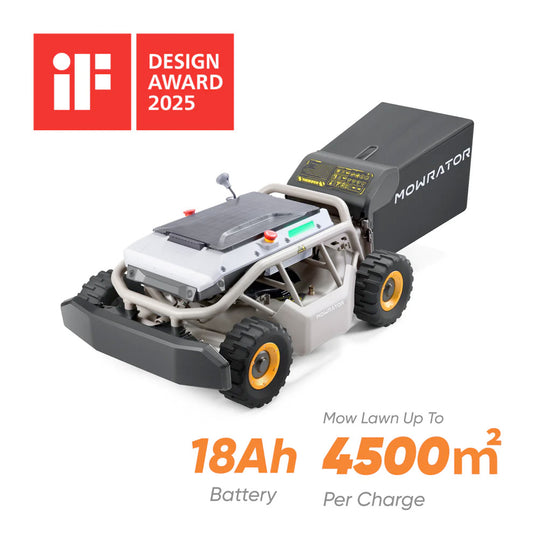Mowrator Ferngesteuerter Rasenmäher S1 4WD Pro (18Ah) – Breitreifen-Version für 85% Steigung