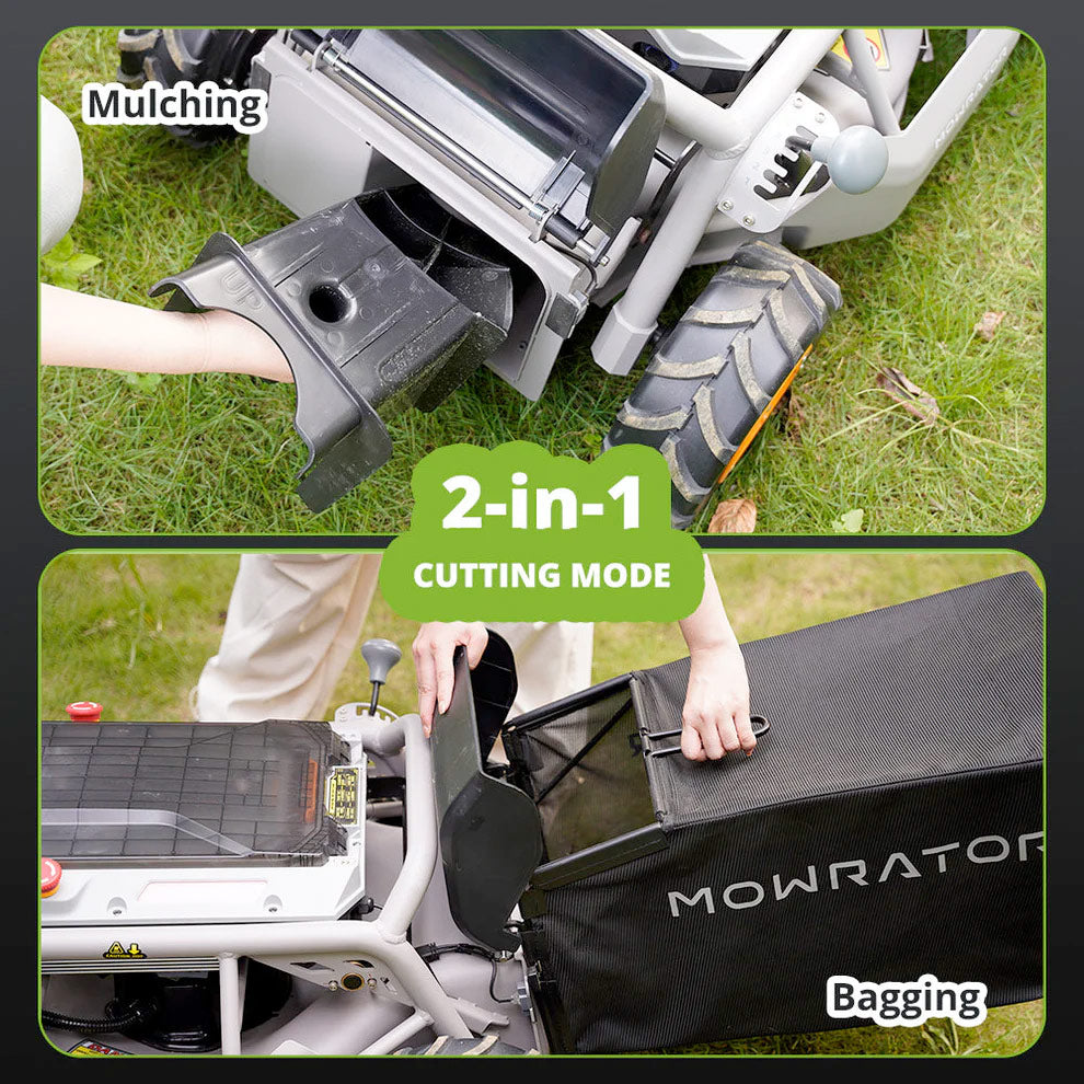 Mowrator Ferngesteuerter Rasenmäher S1 4WD Pro (18Ah) – Breitreifen-Version für 85% Steigung