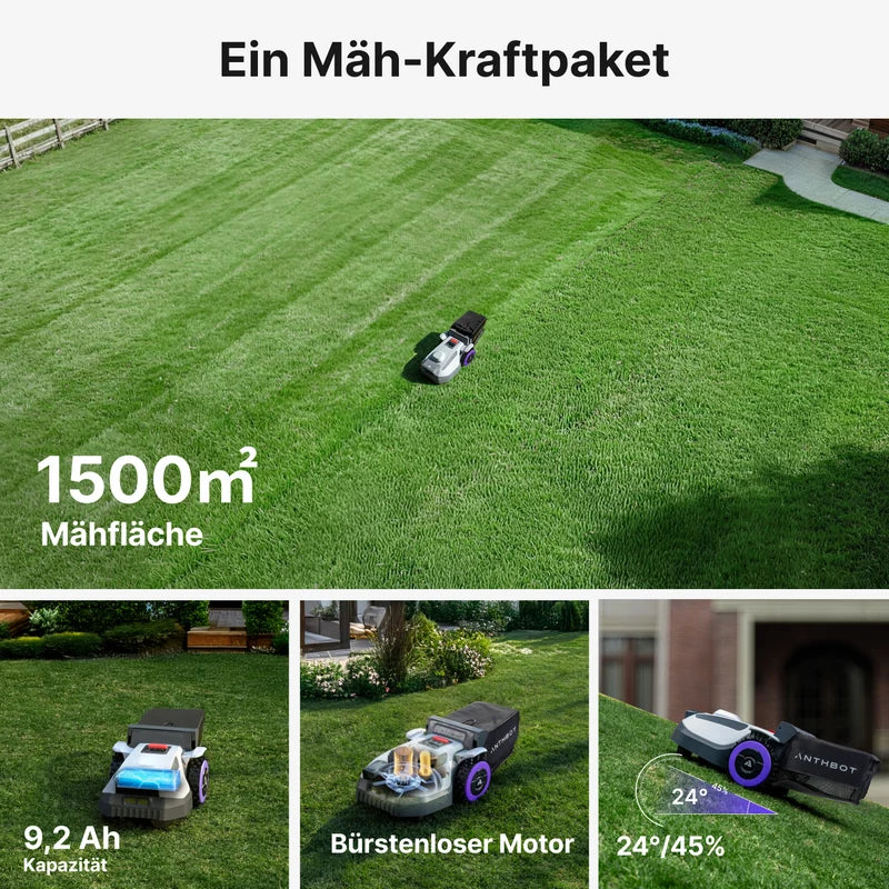 ANTHBOT N8 – kabelloser 4-in-1-Mähroboter mit Full-Band-RTK und Dual Vision
