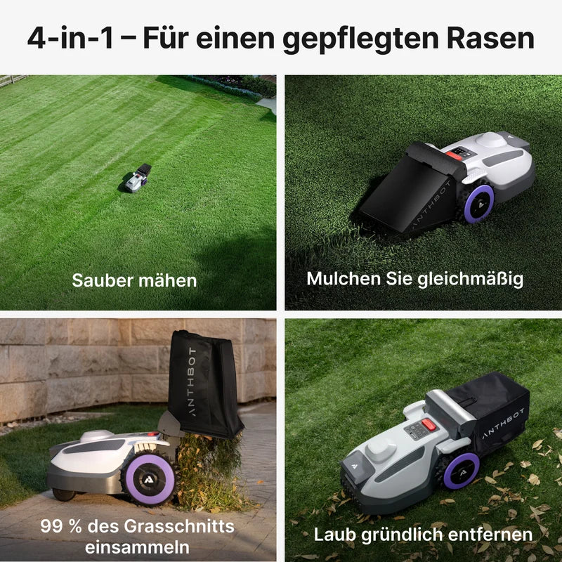 ANTHBOT N8 – kabelloser 4-in-1-Mähroboter mit Full-Band-RTK und Dual Vision