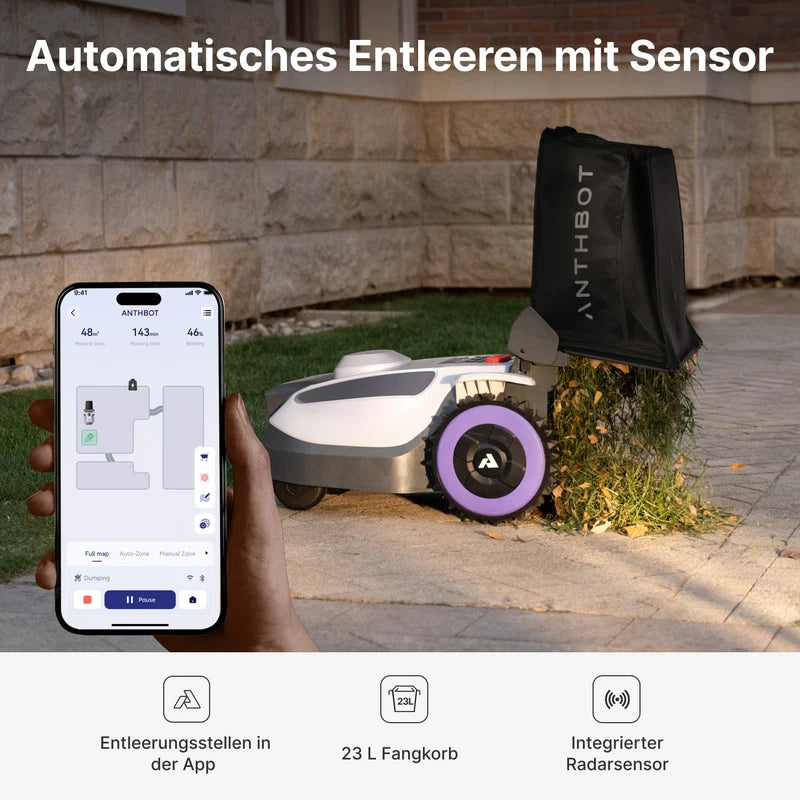 ANTHBOT N8 – kabelloser 4-in-1-Mähroboter mit Full-Band-RTK und Dual Vision